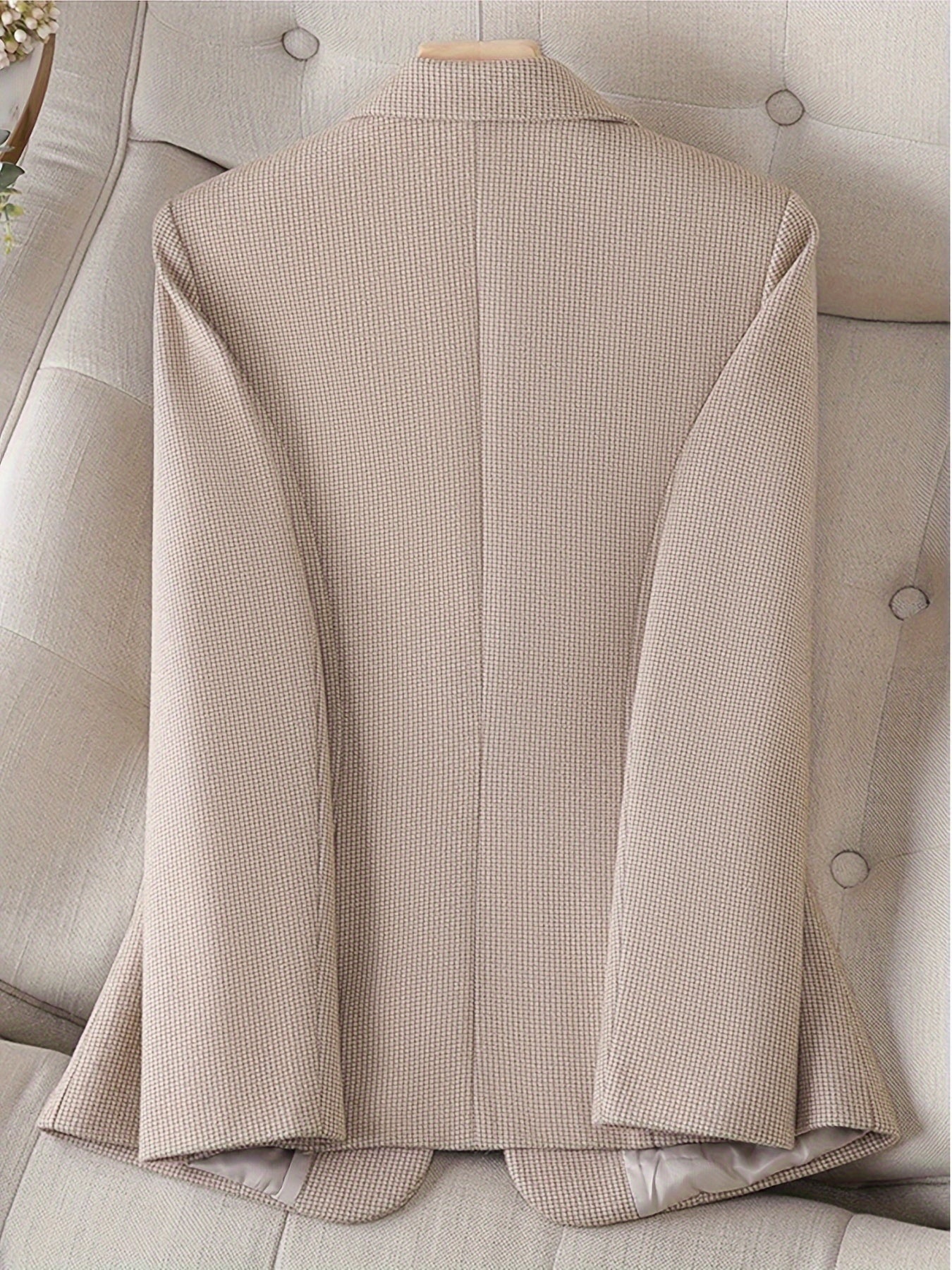 Elegante Business Blazer mit Revers in Beige für Damen | Für alle Jahreszeiten geeignet