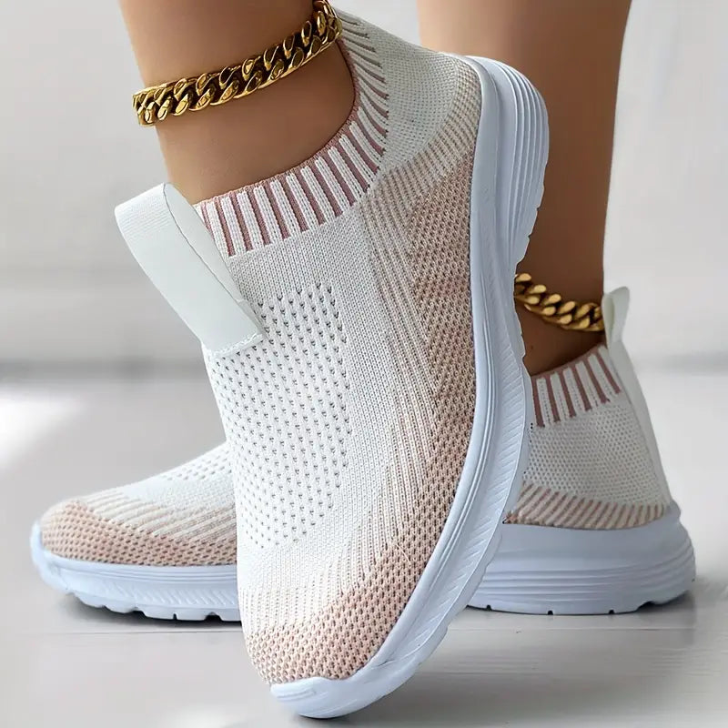 Moderne Farbblock-Masche-Turnschuhe mit Schnürung für Damen | Perfekt für alle Jahreszeiten