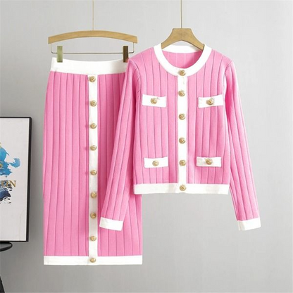 Half Skirt and Cardigan Two-Piece for Women | Perfect for All Seasons