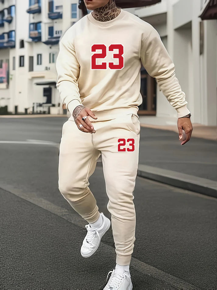 Casual zip-up tracksuit with jogging pants for men | Perfect for relaxed days